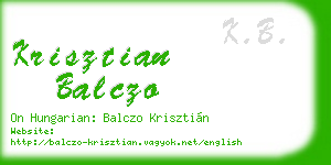 krisztian balczo business card