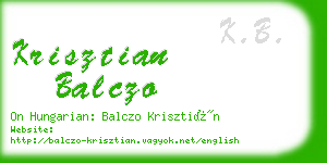 krisztian balczo business card